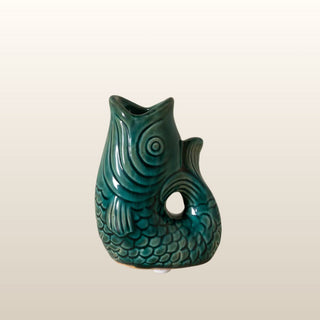 Pair of Dark Green Fish Candlesticks in Homewares from Oriana B www.orianab.com