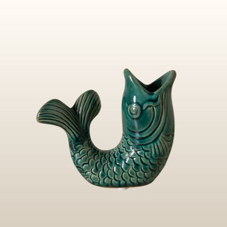 Pair of Dark Green Fish Candlesticks in Homewares from Oriana B www.orianab.com