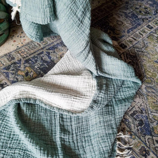 Pale Turquoise Throw in Archived from Oriana B www.orianab.com