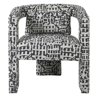 Patterned Monochrome Accent Chair in Furniture from Oriana B www.orianab.com