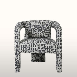 Patterned Monochrome Accent Chair in Furniture from Oriana B www.orianab.com