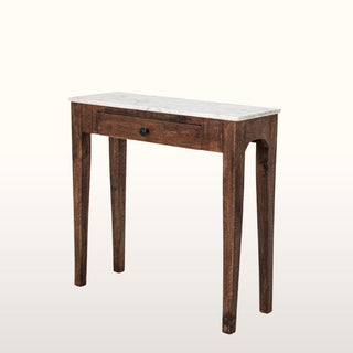 Petite Marble and Rustic Wood Console in Furniture from Oriana B. www.orianab.com