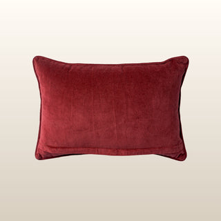 Pippa Velvet Cushion | Burgundy | 40x60 in Homewares from Oriana B www.orianab.com