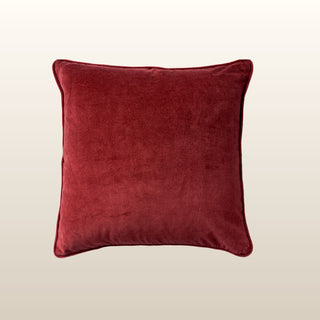 Pippa Velvet Cushion | Burgundy | 50x50 in Homewares from Oriana B www.orianab.com