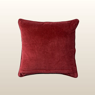 Pippa Velvet Cushion | Burgundy | 50x50 in Homewares from Oriana B www.orianab.com