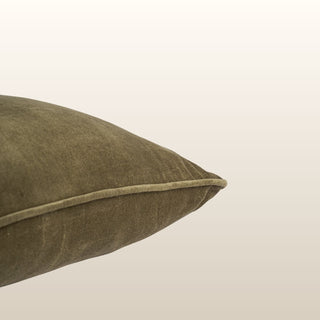 Pippa Velvet Cushion | Moss Green | 50x50 in Homewares from Oriana B www.orianab.com