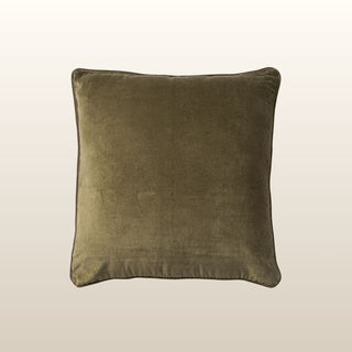 Pippa Velvet Cushion | Moss Green | 50x50 in Homewares from Oriana B www.orianab.com