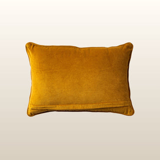 Pippa Velvet Cushion | Mustard | 40x60 in Homewares from Oriana B www.orianab.com
