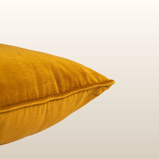 Pippa Velvet Cushion | Mustard | 40x60 in Homewares from Oriana B www.orianab.com