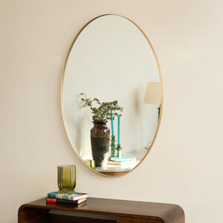 Portland | Oval Gold Mirror | 90x60 in Mirrors from Oriana B www.orianab.com