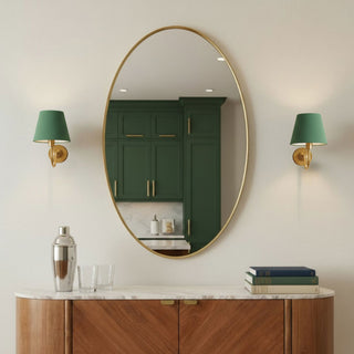 Portland | Oval Gold Mirror | 90x60 in Mirrors from Oriana B www.orianab.com