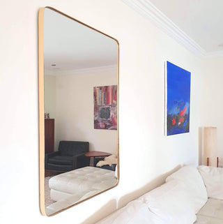 Portland | Rectangular Gold Framed Mirror | 120cm Height in Mirrors from Oriana B www.orianab.com