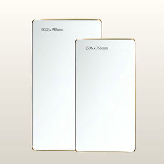 Portland | Rectangular Gold Mirror | 180x90 in Mirrors from Oriana B www.orianab.com