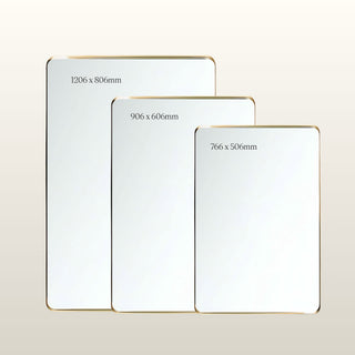 Portland | Rectangular Gold Mirror | 76x50 in Mirrors from Oriana B www.orianab.com