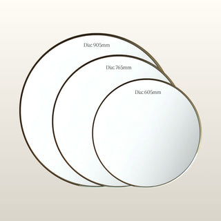 Portland | Round Gold Mirror | 60cm in Mirrors from Oriana B www.orianab.com