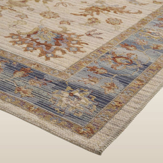 Quartz Ivory/Blue | Wool Flatweave Rug in Homewares from Oriana B www.orianab.com