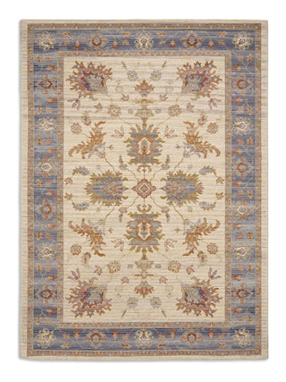 Quartz Ivory/Blue | Wool Flatweave Rug in Homewares from Oriana B www.orianab.com