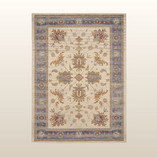 Quartz Ivory/Blue | Wool Flatweave Rug in Homewares from Oriana B www.orianab.com