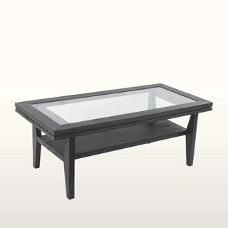 Rectangular Glass Coffee Table | Black in Furniture from Oriana B www.orianab.com