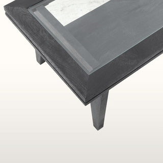 Rectangular Glass Coffee Table | Black in Furniture from Oriana B www.orianab.com
