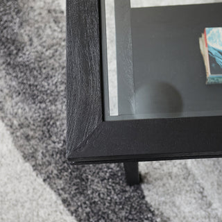Rectangular Glass Coffee Table | Black in Furniture from Oriana B www.orianab.com