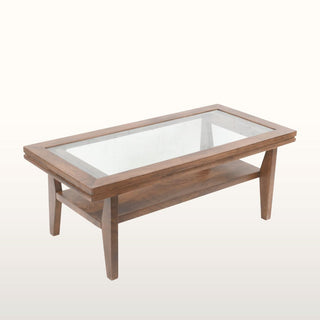 Rectangular Glass Coffee Table | Wood in Furniture from Oriana B www.orianab.com