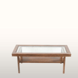 Rectangular Glass Coffee Table | Wood in Furniture from Oriana B www.orianab.com