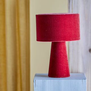 Red Velvet Table Lamp in Lighting from Oriana B www.orianab.com