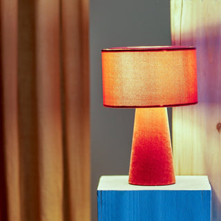 Red Velvet Table Lamp in Lighting from Oriana B www.orianab.com