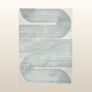 Retro Swirl Rug | Green & Grey | 2 Sizes in Homewares from Oriana B www.orianab.com