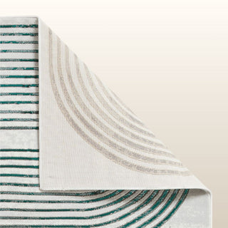 Retro Swirl Rug | Green & Grey | 2 Sizes in Homewares from Oriana B www.orianab.com