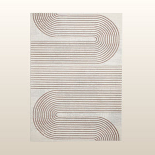Retro Swirl Rug | Rose & Grey | 2 Sizes in Homewares from Oriana B www.orianab.com