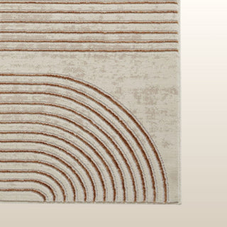 Retro Swirl Rug | Rust & Beige | 2 Sizes in Homewares from Oriana B www.orianab.com