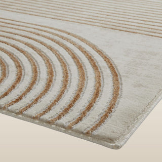 Retro Swirl Rug | Rust & Beige | 2 Sizes in Homewares from Oriana B www.orianab.com