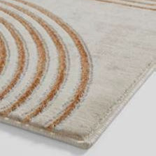 Retro Swirl Rug | Rust & Beige | 2 Sizes in Homewares from Oriana B www.orianab.com
