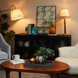 Ribbed Glass Sideboard | Black in Furniture from Oriana B www.orianab.com