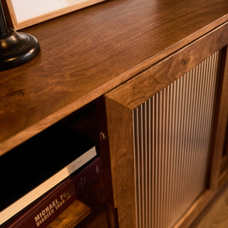 Ribbed Glass Sideboard | Wood in Furniture from Oriana B www.orianab.com