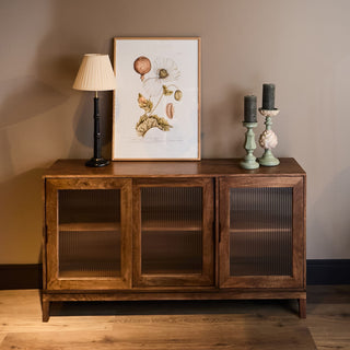 Ribbed Glass Sideboard | Wood in Furniture from Oriana B www.orianab.com