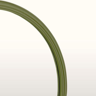 Ridged Circular Mirror Bevel Glass | Green in Mirrors from Oriana B www.orianab.com
