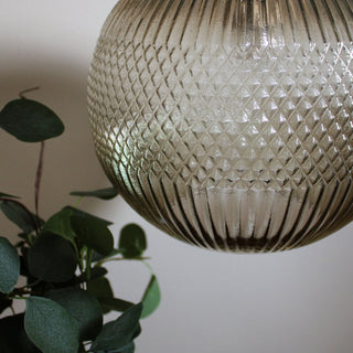 Ridged Glass Ceiling Pendant in Lighting from Oriana B www.orianab.com