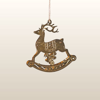 Rocking Reindeer Christmas Bauble in Christmas from Oriana B www.orianab.com