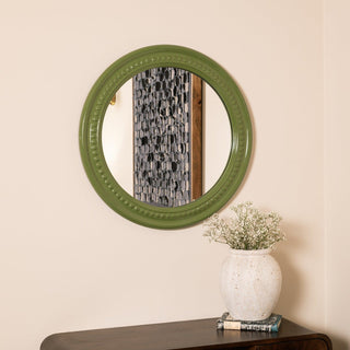 Rowan Beaded Mirror | Green in Mirrors from Oriana B www.orianab.com