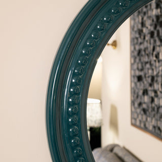 Rowan Beaded Mirror | Teal in Mirrors from Oriana B www.orianab.com