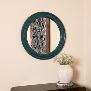 Rowan Beaded Mirror | Teal in Mirrors from Oriana B www.orianab.com