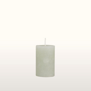 Rustic Pillar Candle Green in Candles & Holders Small H8cm from Oriana B. www.orianab.com
