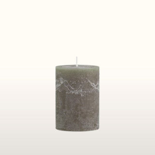 Rustic Pillar Candle Olive in Candles & Holders Medium H10cm from Oriana B. www.orianab.com