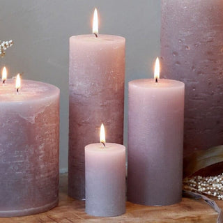 Rustic Pillar Candle | Taupe | 3 Sizes in Candles & Holders from Oriana B. www.orianab.com