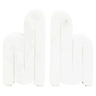 Set of Two White Marble Bookends in Homewares from Oriana B www.orianab.com