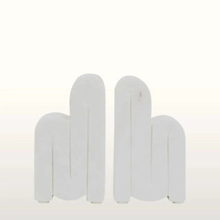 Set of Two White Marble Bookends in Homewares from Oriana B www.orianab.com