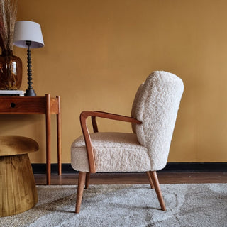 Shearling Texture Armchair | White in Furniture from Oriana B www.orianab.com